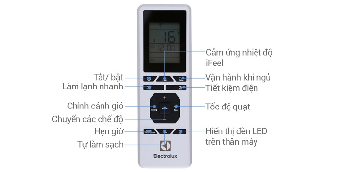 Remote máy lạnh electrolux 04